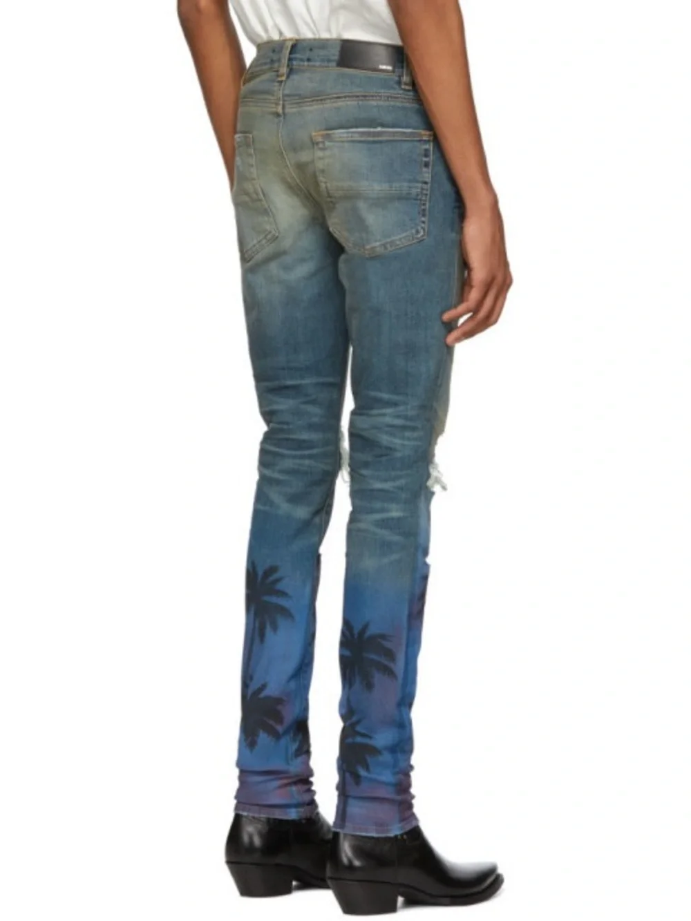 AMIRI Indigo Night Palm Thrasher Jeans Size 32